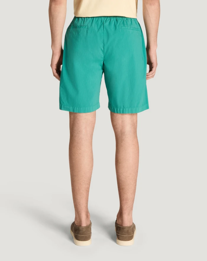 Pantaloni Torino Bermuda in popeline di cotone stretch Outlet