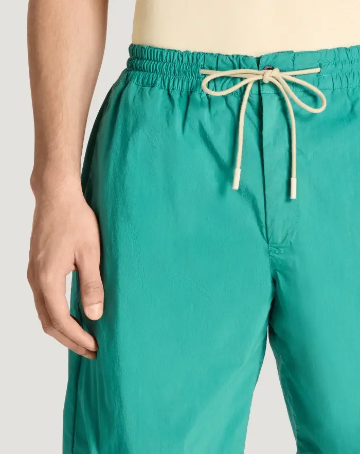 Pantaloni Torino Bermuda in popeline di cotone stretch Outlet