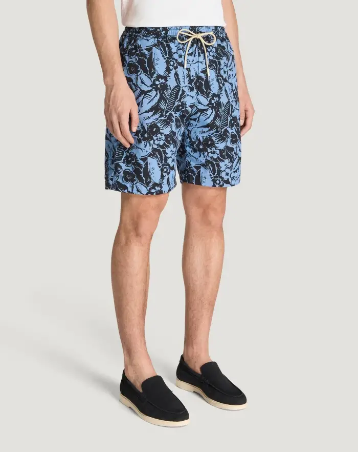 Pantaloni Torino Bermuda in popeline di cotone In Vendita