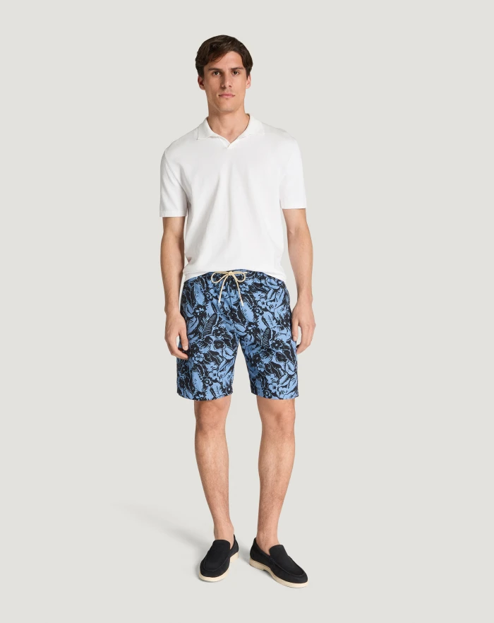Pantaloni Torino Bermuda in popeline di cotone In Vendita