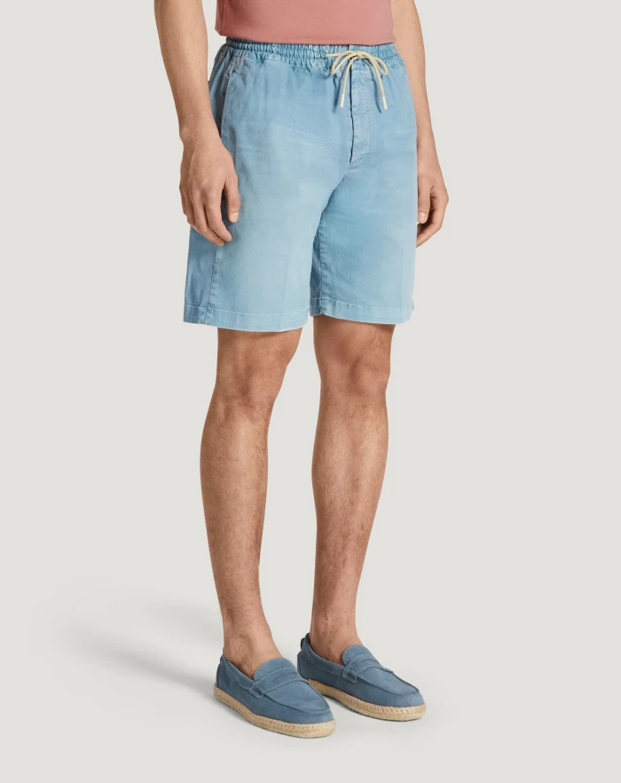 Pantaloni Torino Bermuda in gabardina di cotone Enormi risparmi