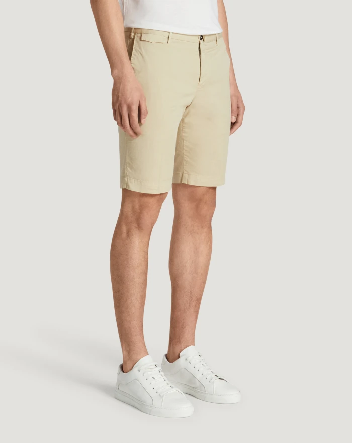 Pantaloni Torino Bermuda in gabardina stretch Vendita Economica