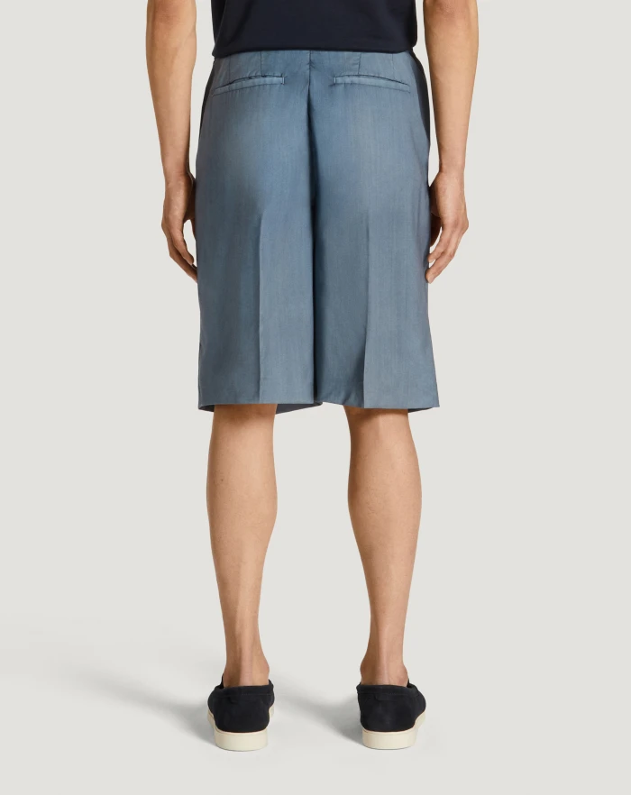 Pantaloni Torino Bermuda in lana comfort Saldi Di Fabbrica