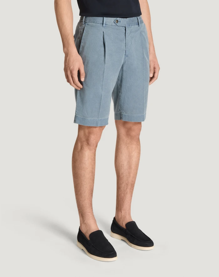Pantaloni Torino Bermuda in lino stretch délavé I Più Venduti