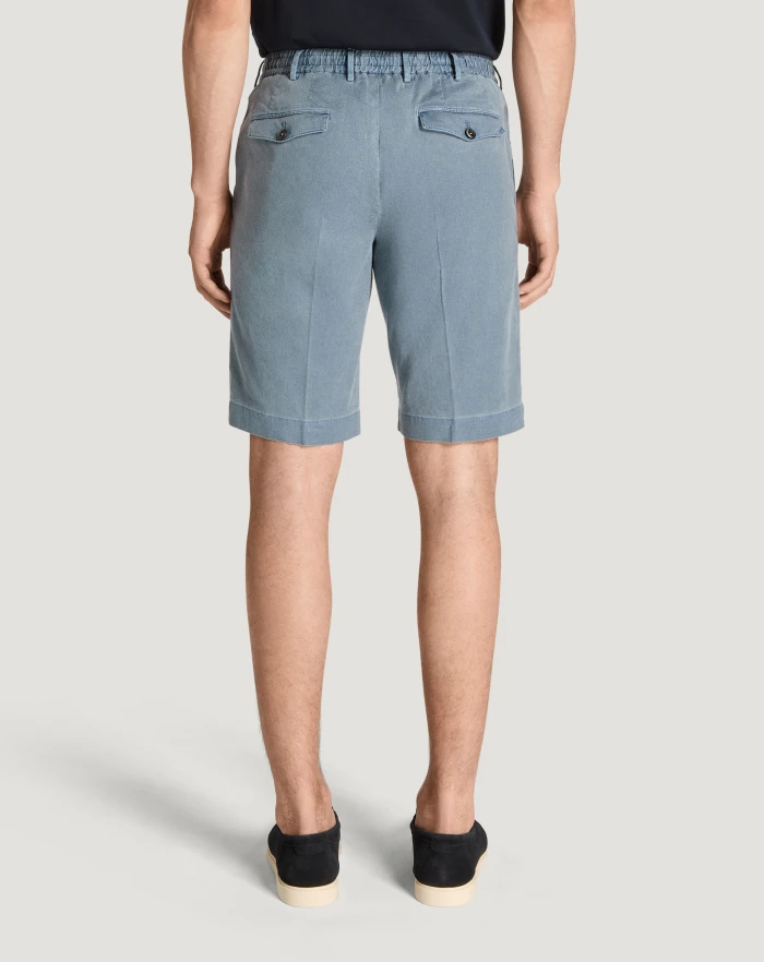 Pantaloni Torino Bermuda in lino stretch délavé I Più Venduti