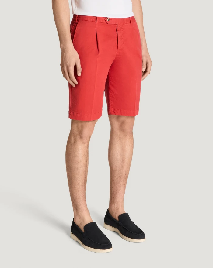 Pantaloni Torino Bermuda in gabardina di cotone Vendite Flash