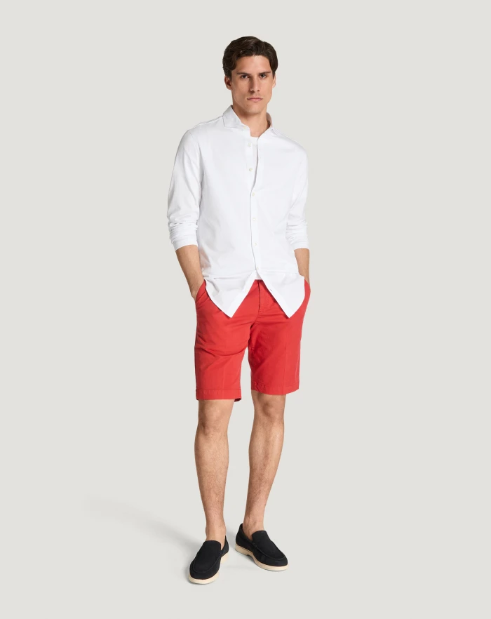 Pantaloni Torino Bermuda in gabardina di cotone Vendite Flash