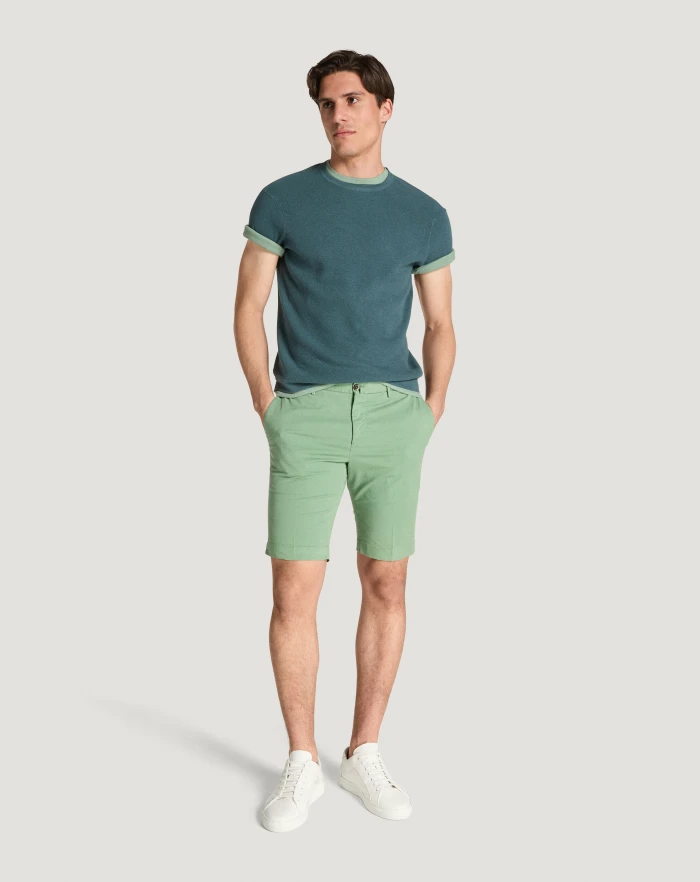 Pantaloni Torino Bermuda in gabardina stretch Negozio