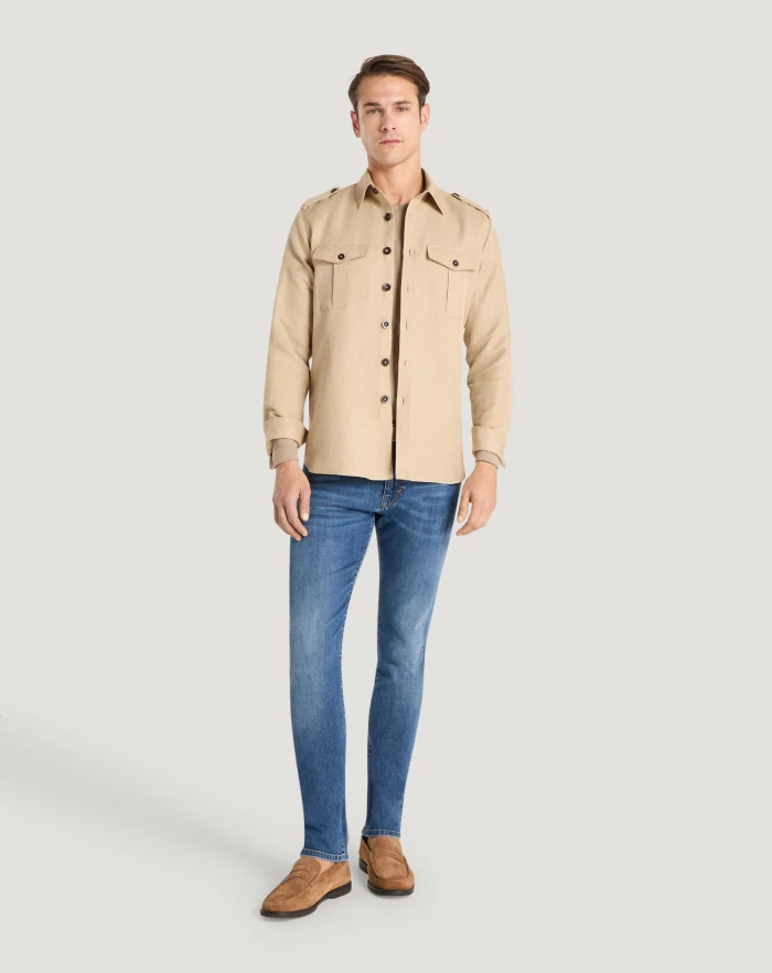 Pantaloni Torino Camicia in twill Economico