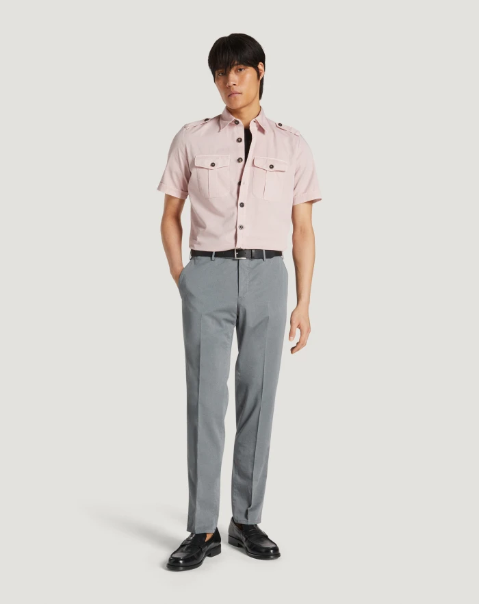 Pantaloni Torino Camicia in gabardina di cotone Online