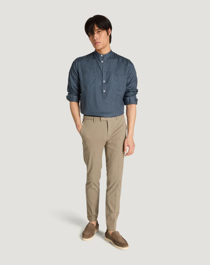 Pantaloni Torino Camicia in lino Consegna Veloce