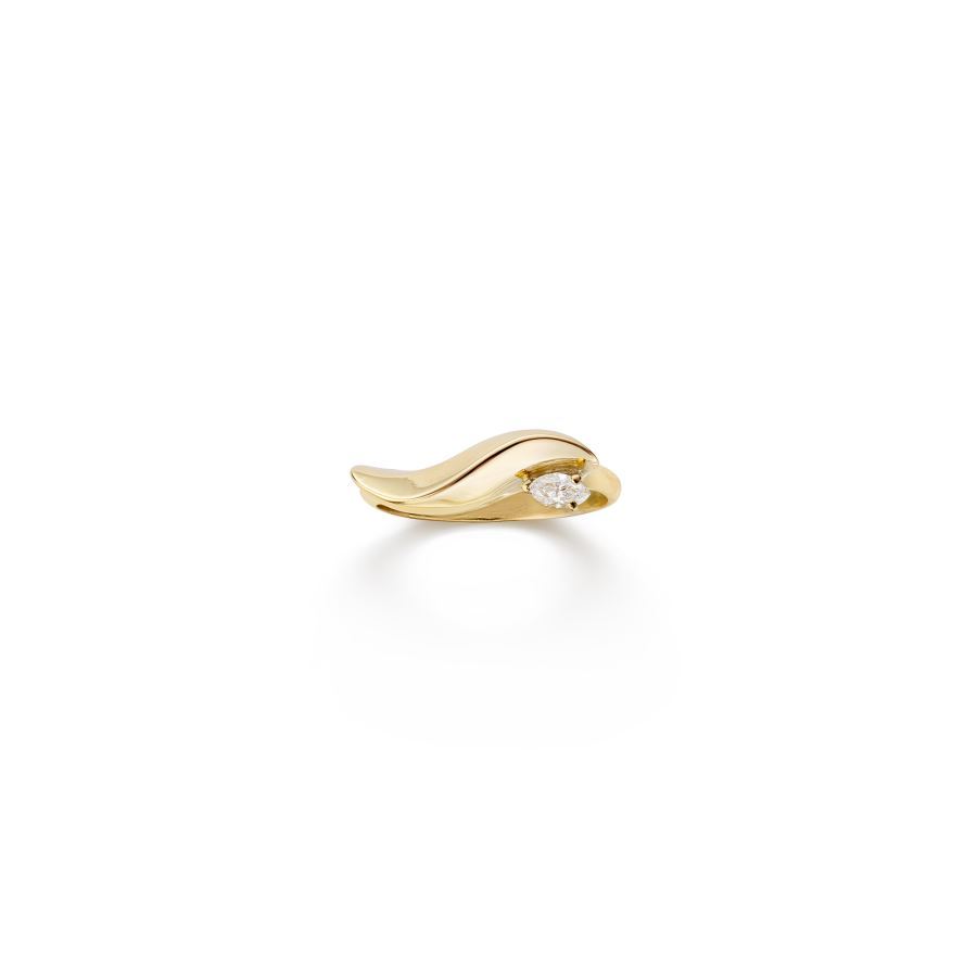 Paola Grande Gioielli FLAME Anello 'Flame' in oro giallo con diamante