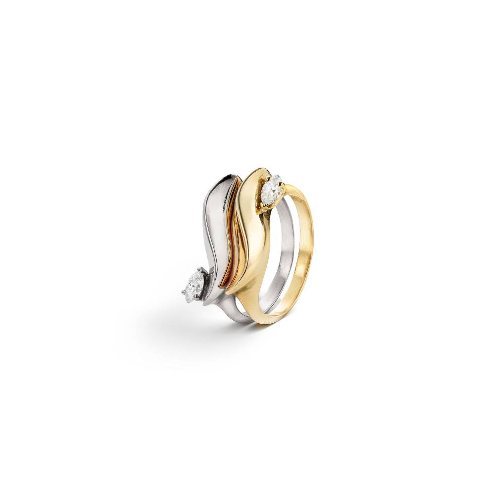 Paola Grande Gioielli FLAME Anello 'Flame' in oro giallo con diamante 2025