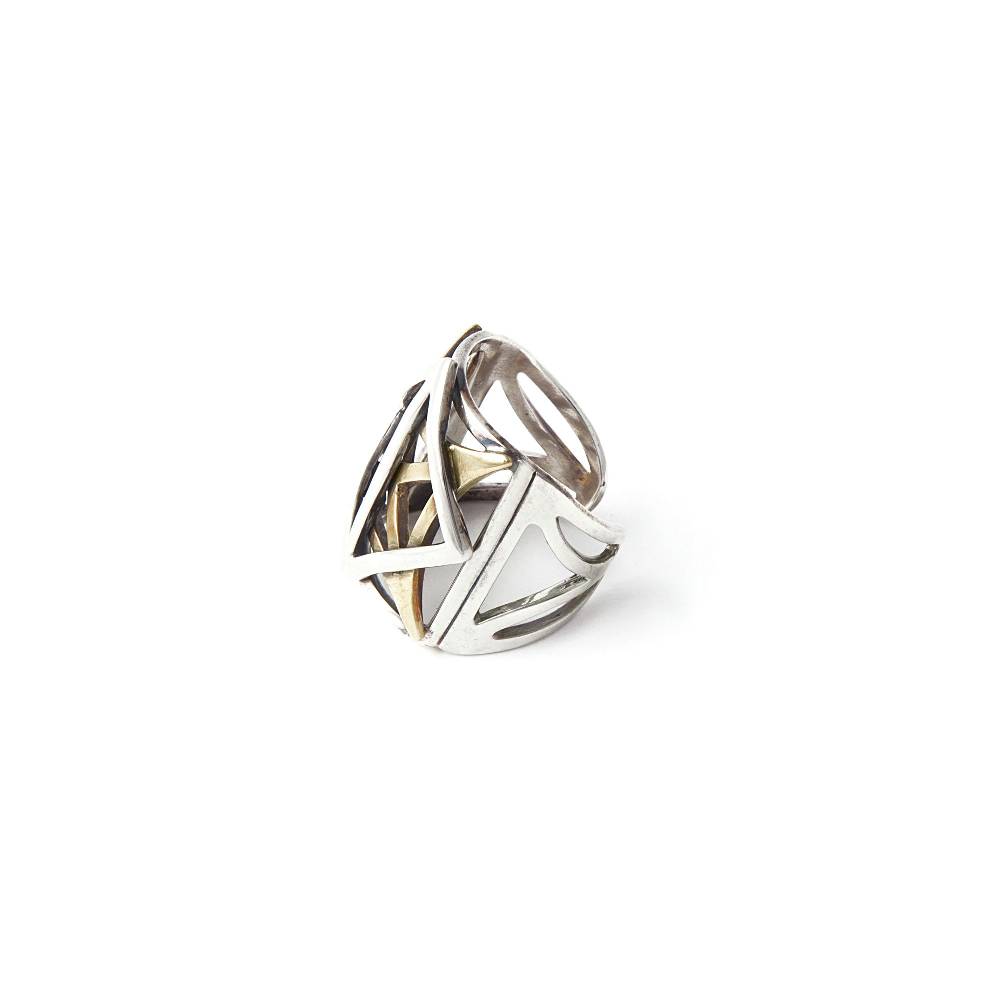 Paola Grande Gioielli GRIGLIE Anello 'Griglie' bicolor Outlet