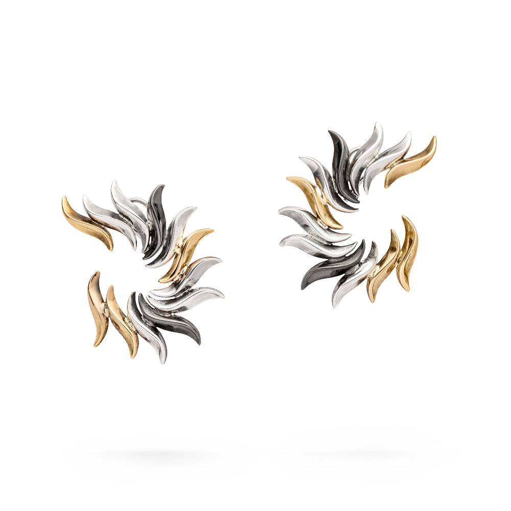 Paola Grande Gioielli FLAME Orecchino 'Fenice' base argento Saldi Di Fabbrica