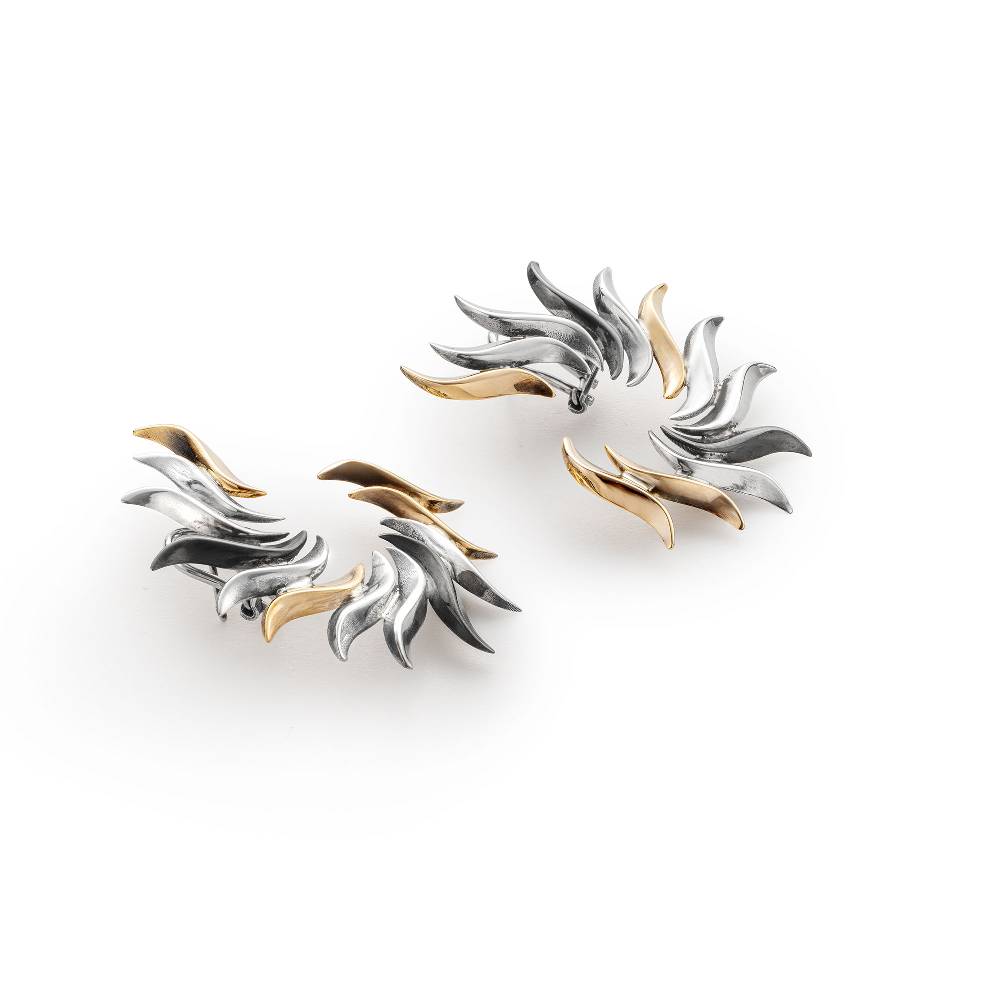 Paola Grande Gioielli FLAME Orecchino 'Fenice' base argento Saldi Di Fabbrica