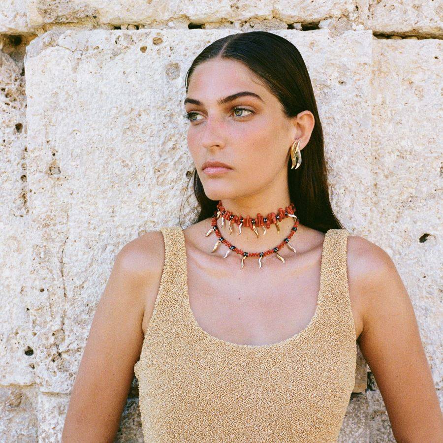 Paola Grande Gioielli FLAME Orecchino bicolore big Vendite Flash