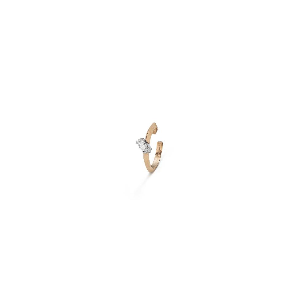 Paola Grande Gioielli BALANCE Ear cuff 'Balance' in oro rosa con diamante taglio marquise Qualità Garantita