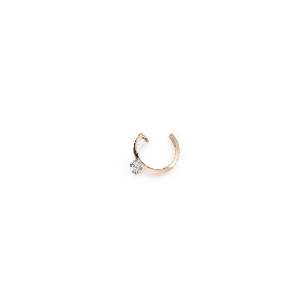 Paola Grande Gioielli BALANCE Ear cuff 'Balance' in oro rosa con diamante taglio marquise Qualità Garantita