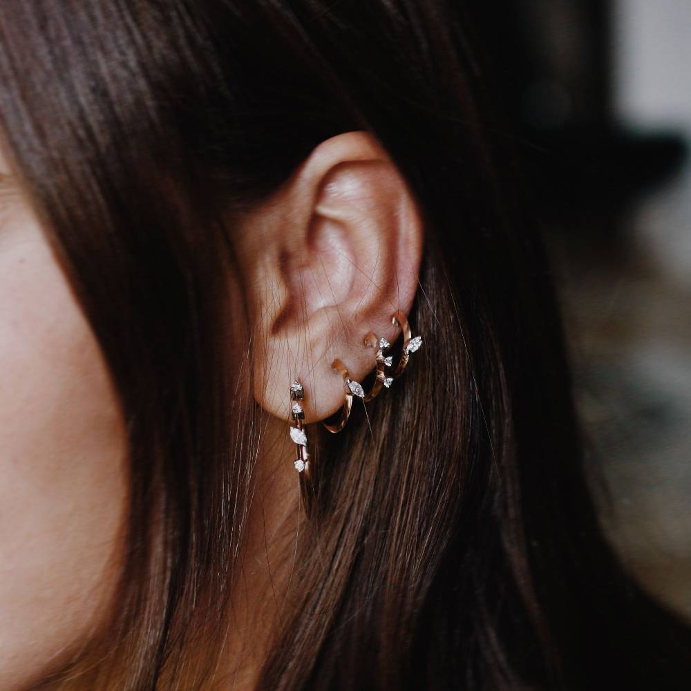 Paola Grande Gioielli BALANCE Cerchietti 'Balance' in oro rosa con marquise Fino Al -60%