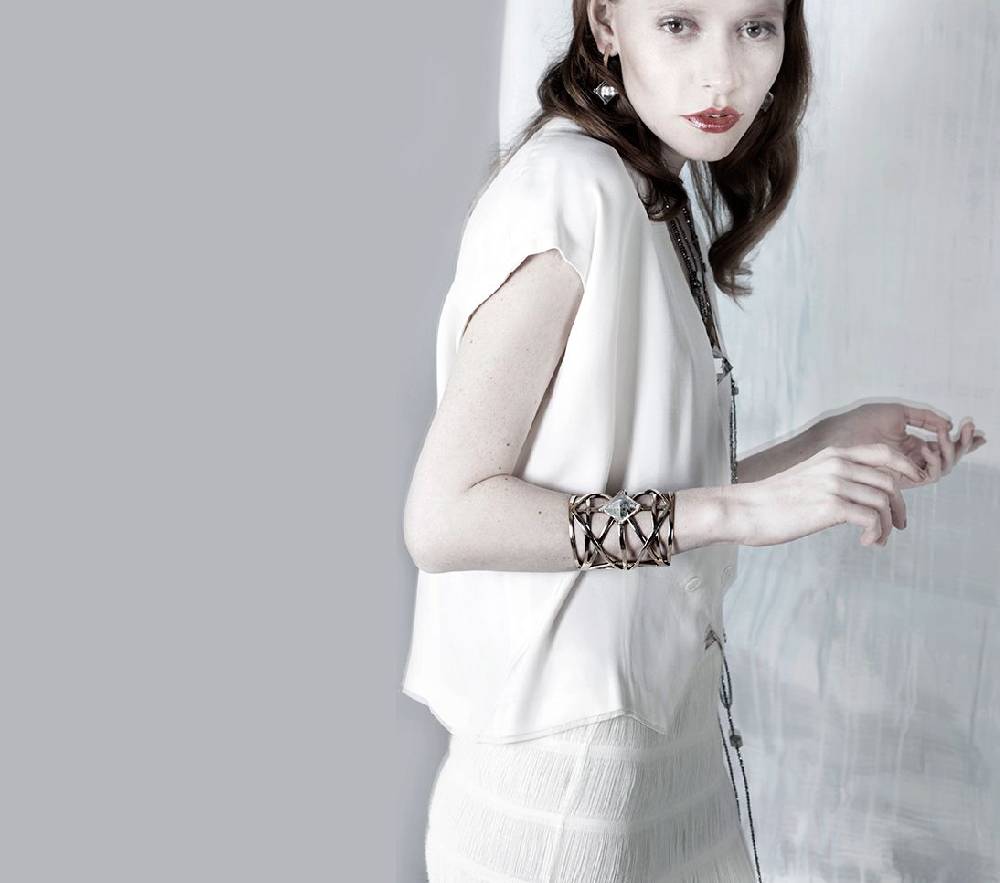 Paola Grande Gioielli GRIGLIE Bracciale 'Griglie' con piramide Sottocosto