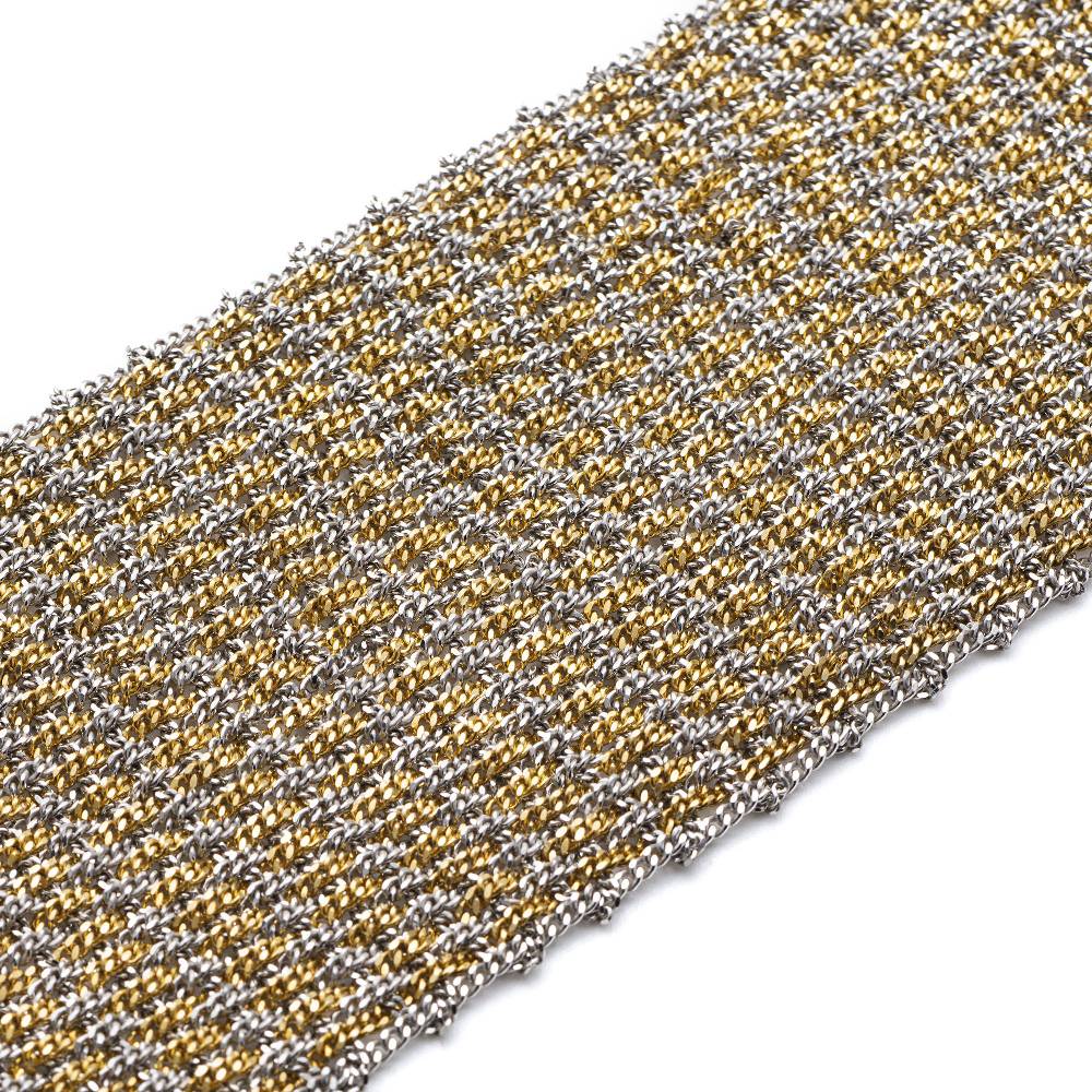 Paola Grande Gioielli SCIARPE Bracciale in maglia d'argento con frange Sconto