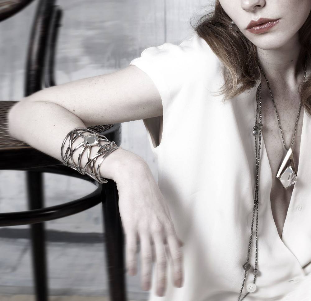 Paola Grande Gioielli GRIGLIE Bracciale 'Griglie' con piramide In Saldo