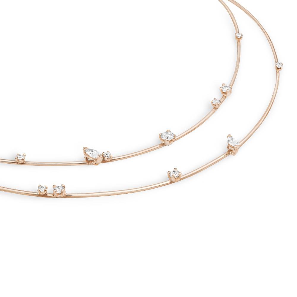 Paola Grande Gioielli BALANCE Collana 'Balance' 2 elementi in oro rosa In Linea