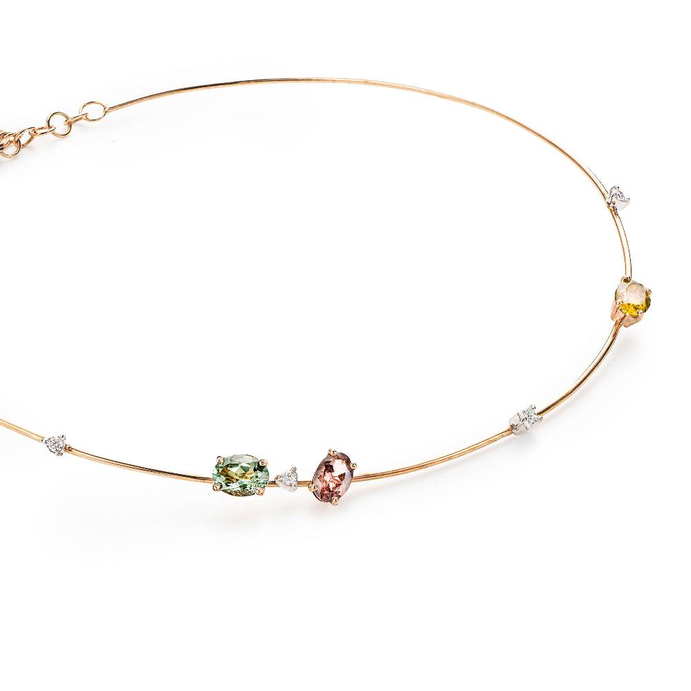 Paola Grande Gioielli BALANCE Collana 'Balance' con tormaline e diamanti Nuovo