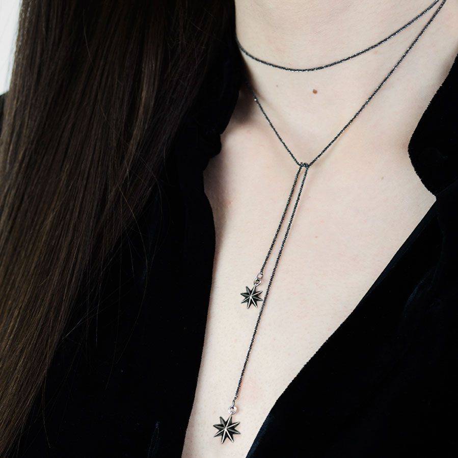 Paola Grande Gioielli STELLA DEI VENTI Sciarpetta 'Stella dei venti' in argento rodiato Qualità