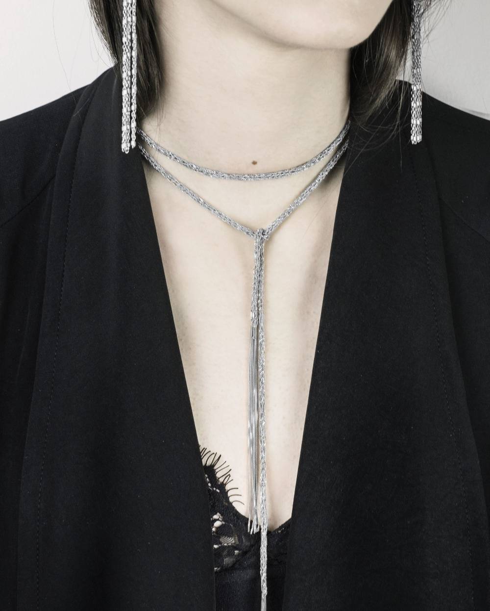 Paola Grande Gioielli SCIARPE Cordino/choker in argento Economico