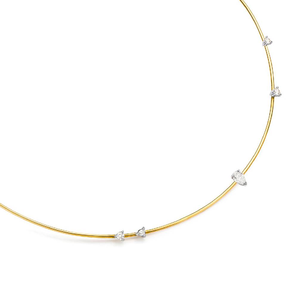 Paola Grande Gioielli BALANCE Collana 'Balance' in oro giallo con goccia In Vendita