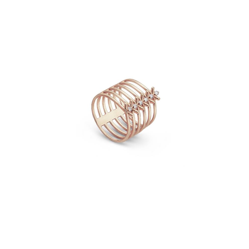 Paola Grande Gioielli SPINAE Anello 'Spinae' 6 elementi rosa I Più Venduti