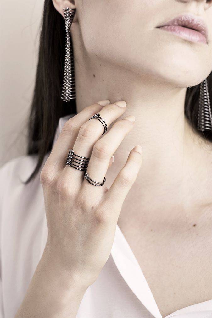 Paola Grande Gioielli SPINAE Anello 5 elementi 'Spinae' Moda