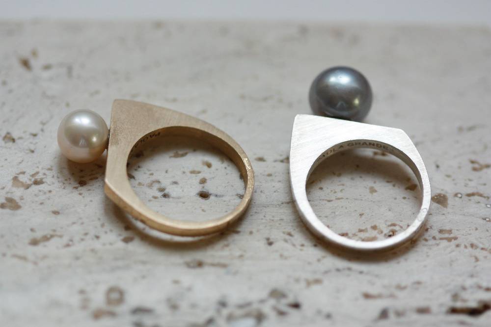 Paola Grande Gioielli CONGIUNZIONI Anello componibile 'Congiunzioni' con perla bianca Convenienza