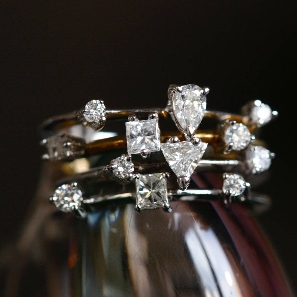Paola Grande Gioielli BALANCE Anello 'Balance' oro rosa taglio brillante e baguette 2025