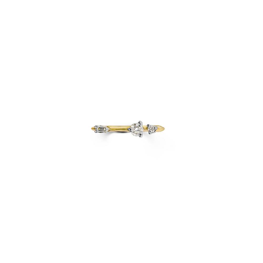 Paola Grande Gioielli BALANCE Anello 'Balanace' in oro giallo con baguette Italy