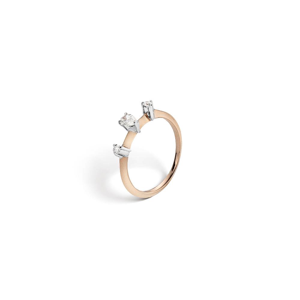 Paola Grande Gioielli BALANCE Anello 'Balance' oro rosa con goccia Nuovo
