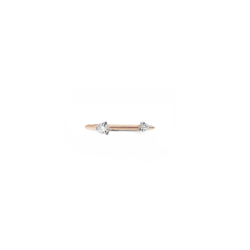 Paola Grande Gioielli BALANCE Anello 'Balance' oro rosa con due diamanti Fino Al -60%