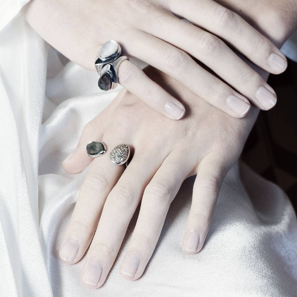 Paola Grande Gioielli AURUM Anello Goccia 2 elementi Negozio