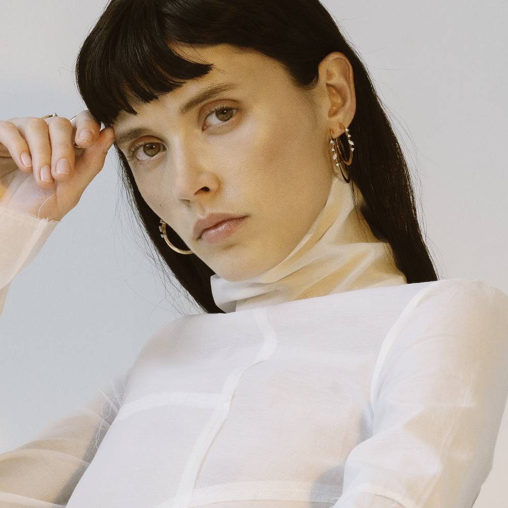 Paola Grande Gioielli BALANCE Cerchi medi 'Balance' in oro giallo e diamanti Outlet