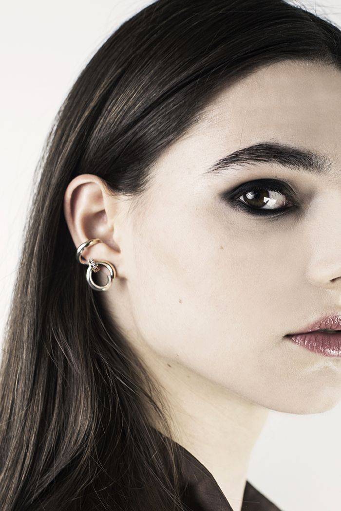Paola Grande Gioielli NEON Riccioli 'Neon' con bullone e pietre bianche Online