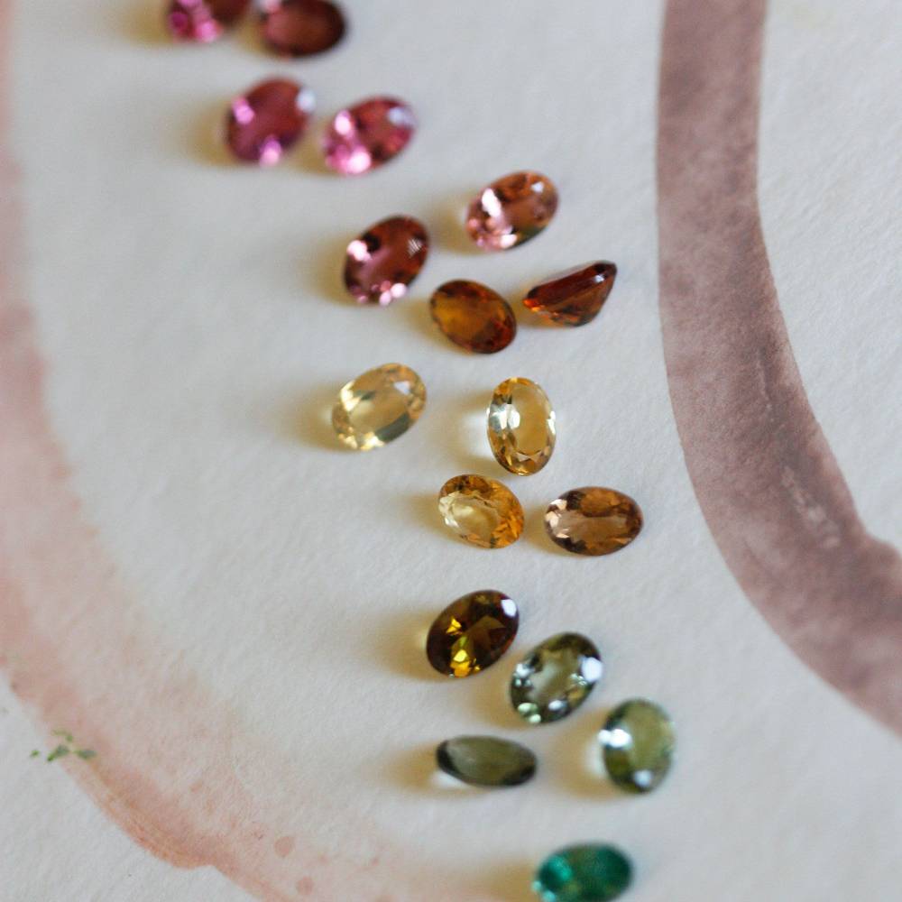 Paola Grande Gioielli BALANCE Ear cuff 'Balance' oro rosa con tormalina verde Negozi Online