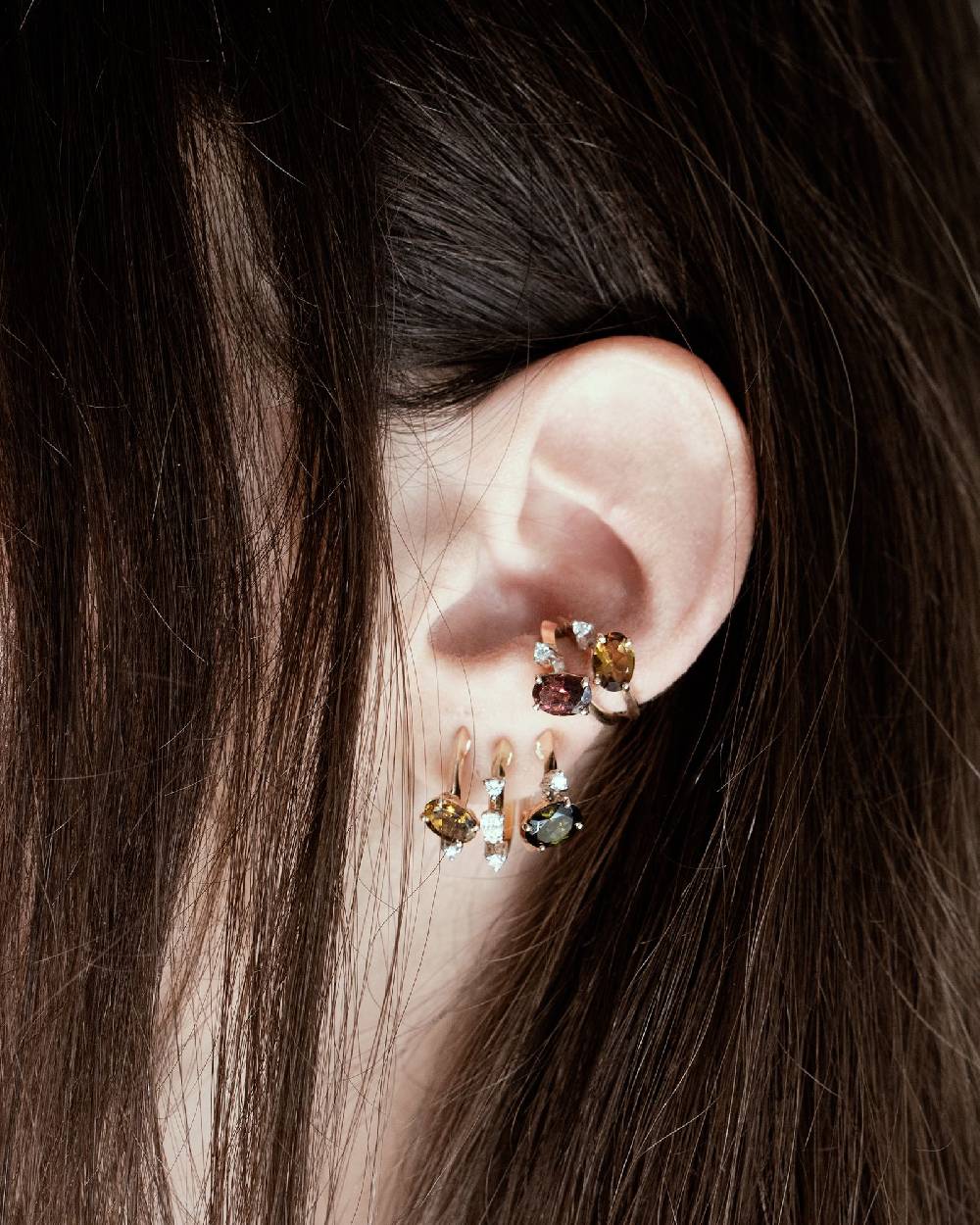 Paola Grande Gioielli BALANCE Ear cuff 'Balance' oro rosa con tormalina rosa Acquista Ora