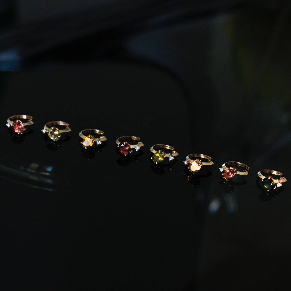 Paola Grande Gioielli BALANCE Ear cuff 'Balance' oro rosa con tormalina rosa Acquista Ora