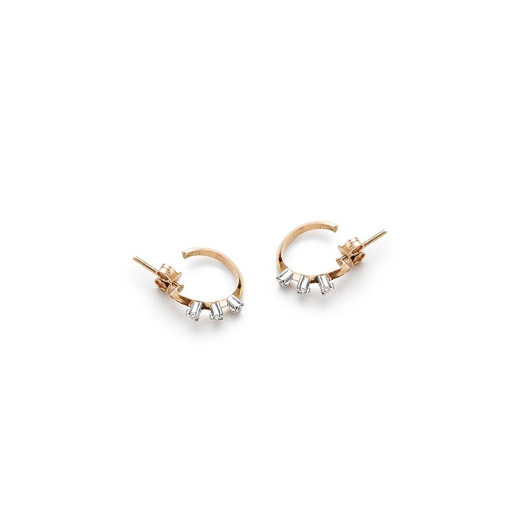 Paola Grande Gioielli BALANCE Cerchietti 'Balance' in oro rosa e diamanti Latest stili