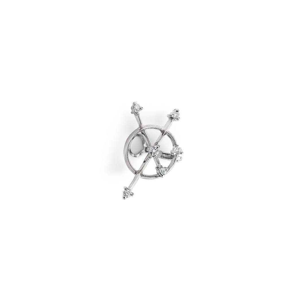Paola Grande Gioielli BALANCE 'Freccia' ear cuff in oro bianco