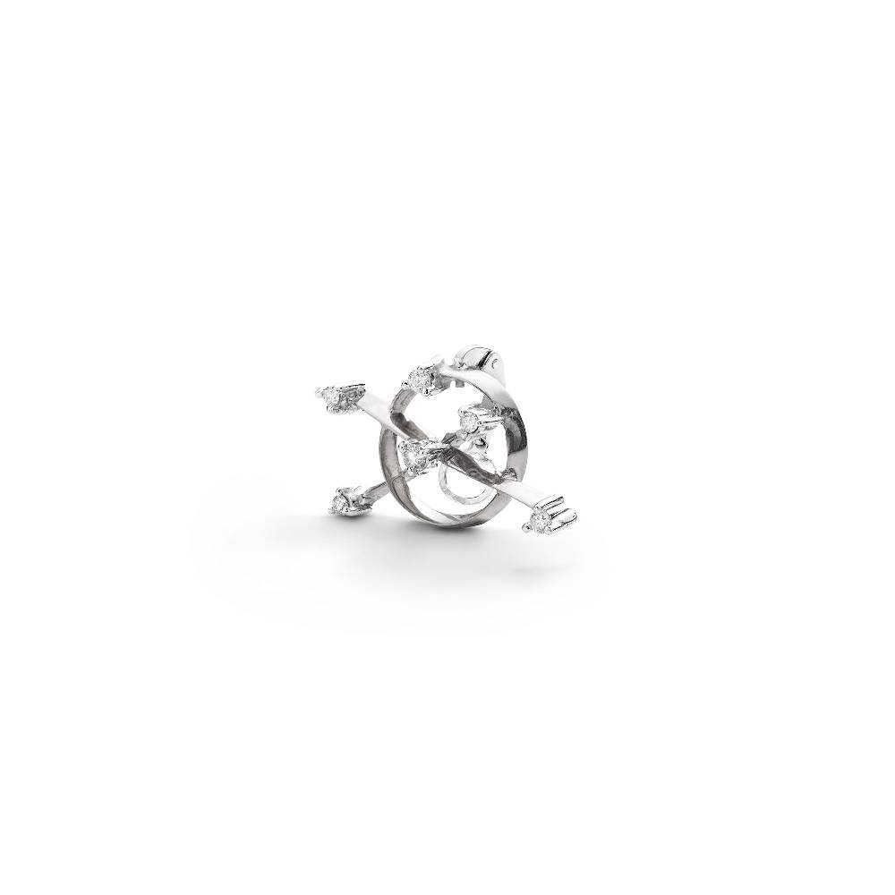 Paola Grande Gioielli BALANCE 'Freccia' ear cuff in oro bianco Fino al 50% di sconto