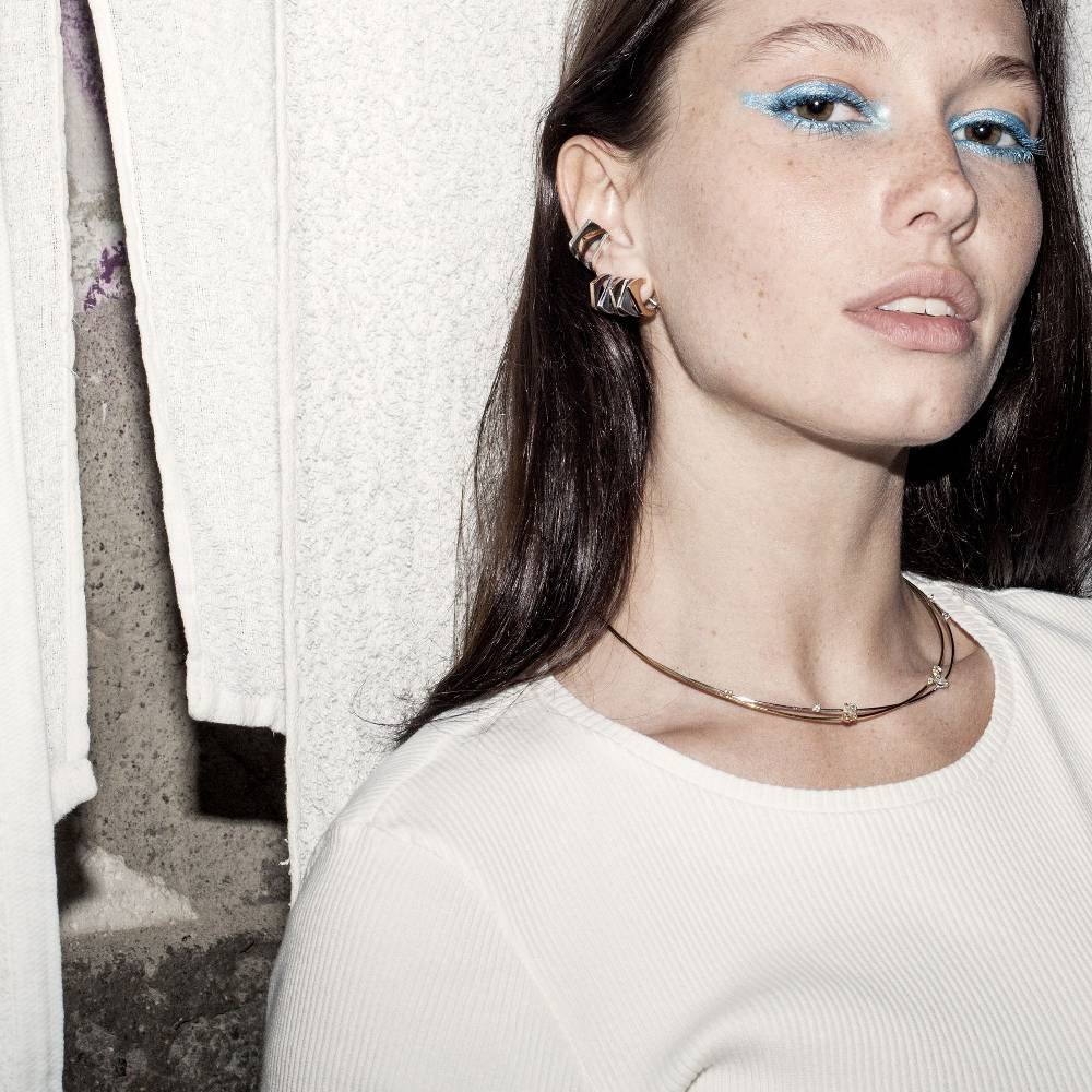 Paola Grande Gioielli CONGIUNZIONI Orecchini 'Congiunzioni' 5 elementi base bronzo Offerta speciale della fabbrica