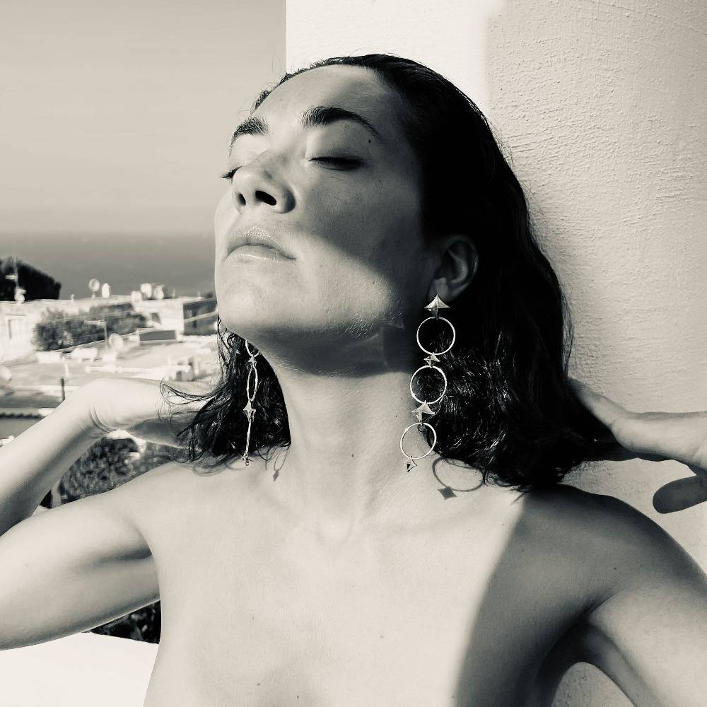Paola Grande Gioielli SOLIS Orecchini 'Solis' con cerchi e rombi Sottocosto